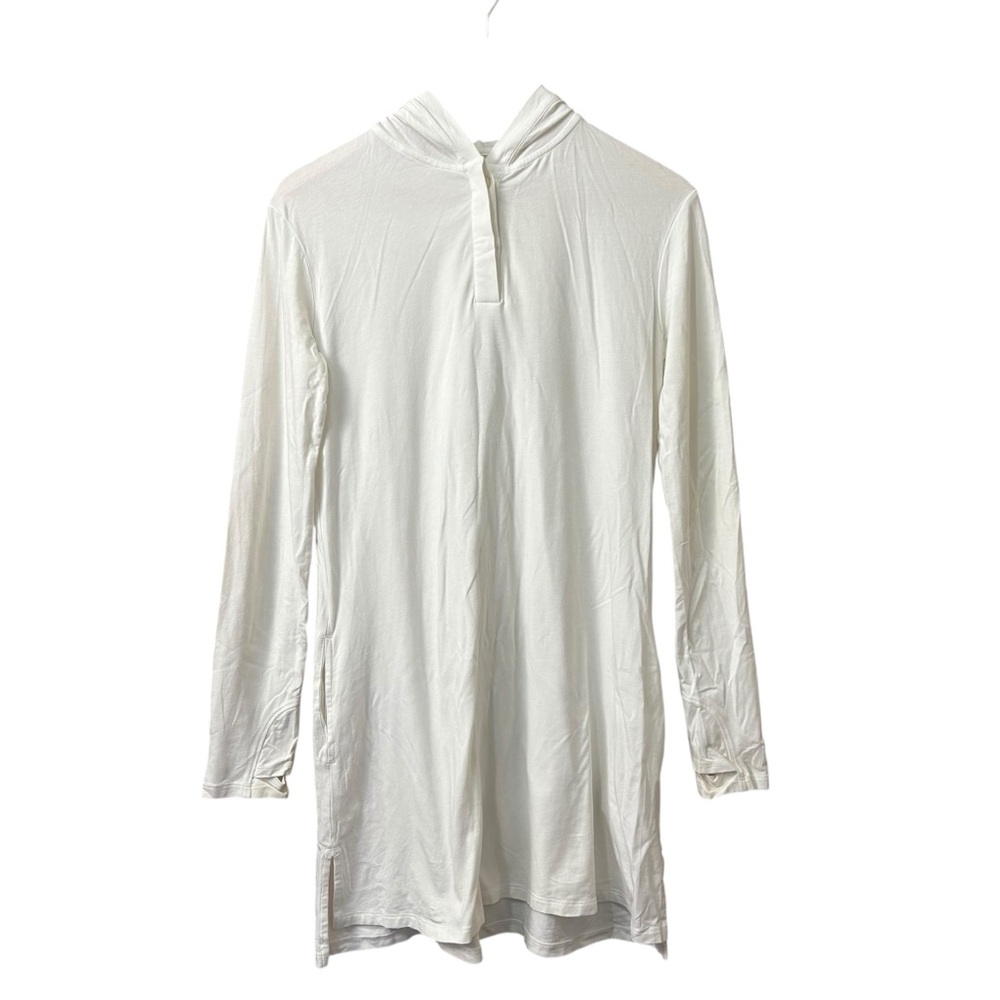 Coolibar Knee Length White Sunrise Sun Protection Cover Up Dress UPF 50+ Size XS